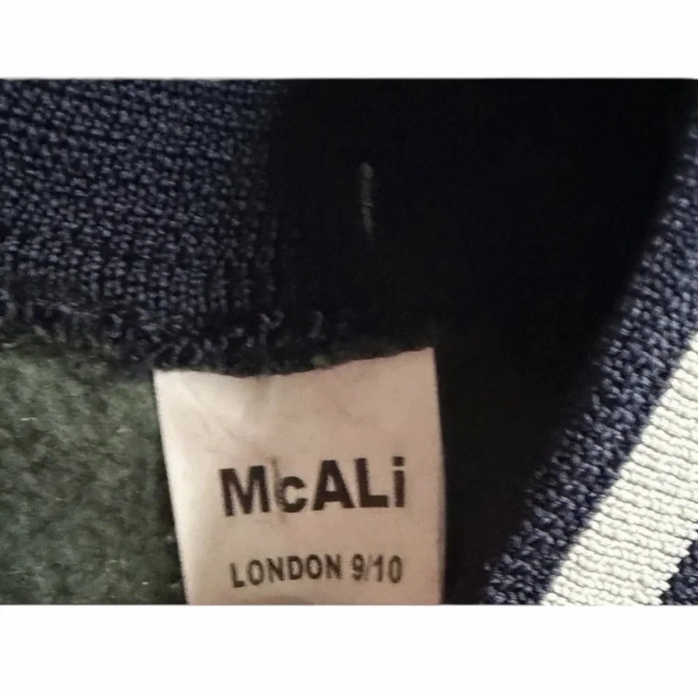 McAli London Varsity Jacket Boys 9-10 Olive Green/cream Zip Union Jack Patch